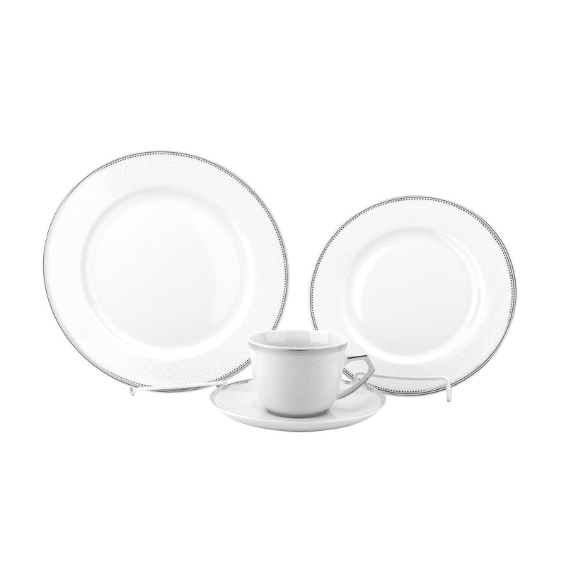 Ebern Designs Porcelain China Dinnerware Set Service for 4 Wayfair